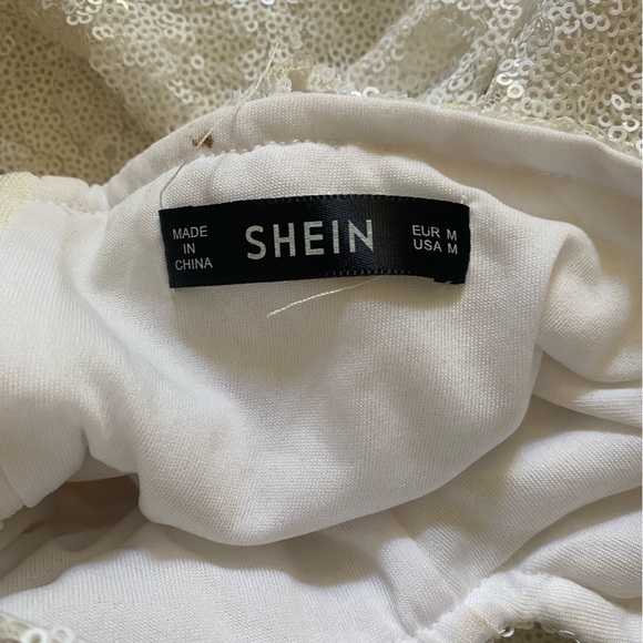 White Sequin Mini Dress - Picture 2 of 3